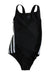 A Black Swimsuits from Adidas in size 7Y for girl. (Front View)