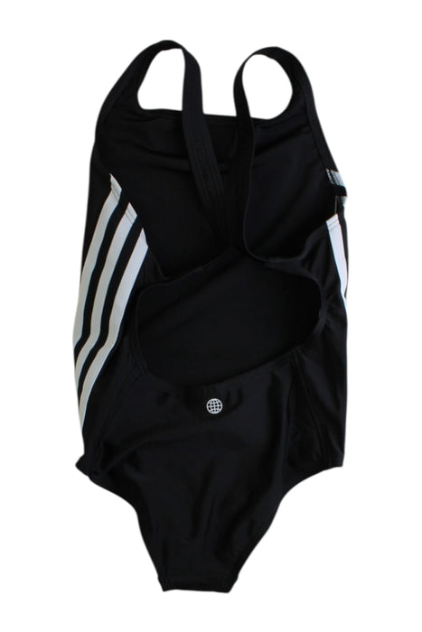 A Black Swimsuits from Adidas in size 7Y for girl. (Back View)