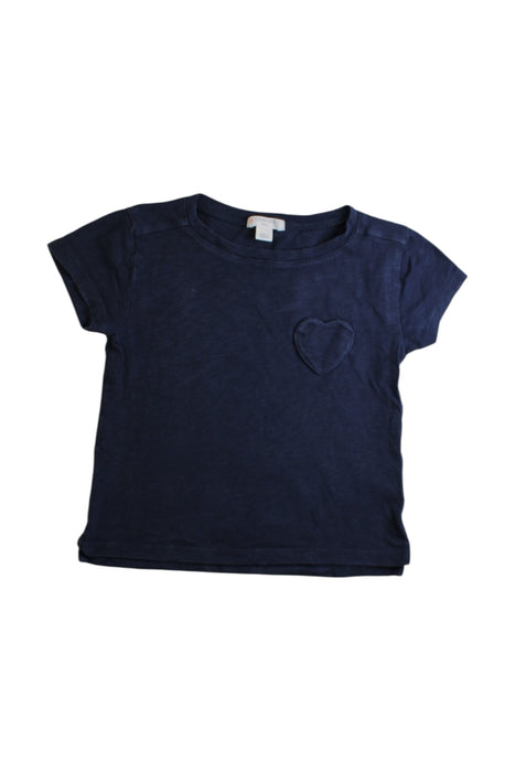 A Navy Short Sleeve T Shirts from Crewcuts in size 3T for girl. (Front View)