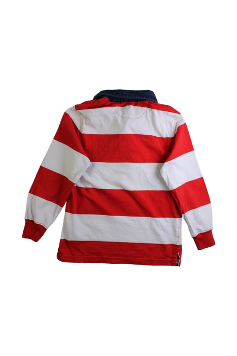 A Red Long Sleeve Polos from Polo Ralph Lauren in size 5T for boy. (Back View)