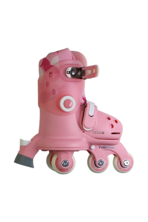 A Pink Scooters Rollerblades & Skateboards from Yvolution in size 18-24M for girl. (Front View)