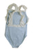 A Blue Swimsuits from Canopea in size 6T for girl. (Back View)
