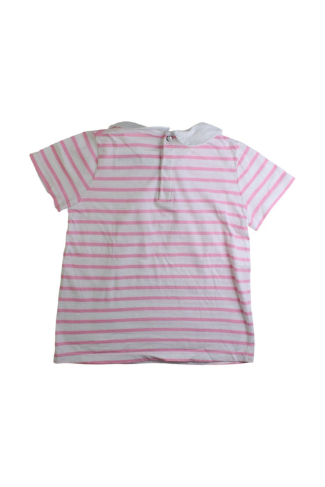 A Pink Short Sleeve Tops from Jacadi in size 6T for girl. (Back View)