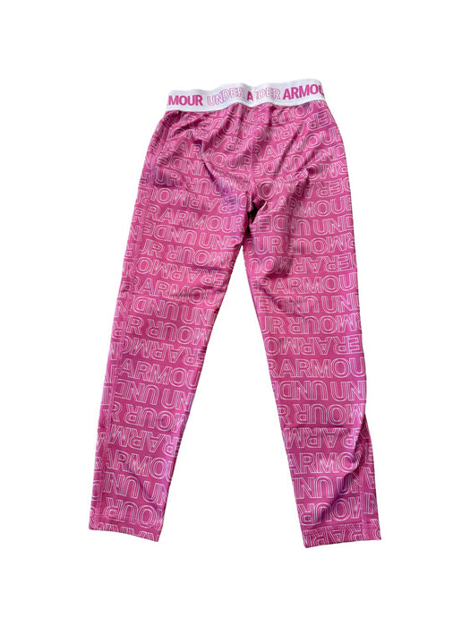 A Pink Active Pants from Under Armour in size 10Y for girl. (Back View)
