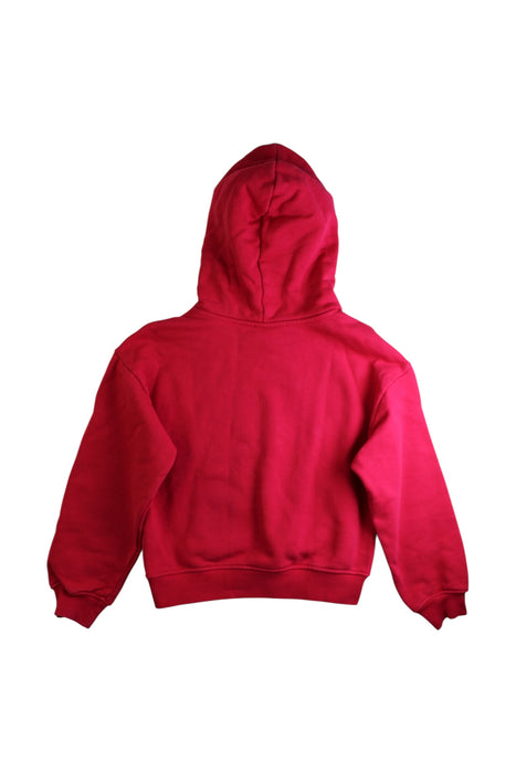 A Red Hooded Sweatshirts from MSGM in size 8Y for girl. (Back View)