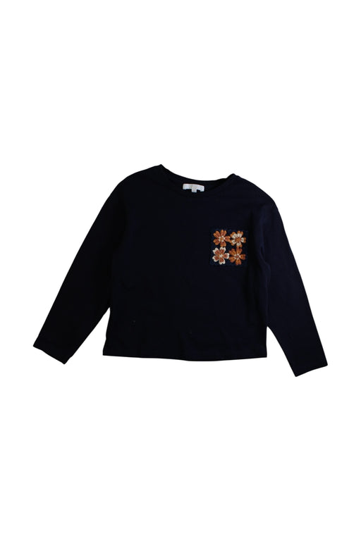 A Navy Long Sleeve Tops from Chloe in size 8Y for girl. (Front View)