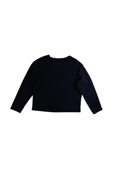 A Navy Long Sleeve Tops from Chloe in size 8Y for girl. (Back View)