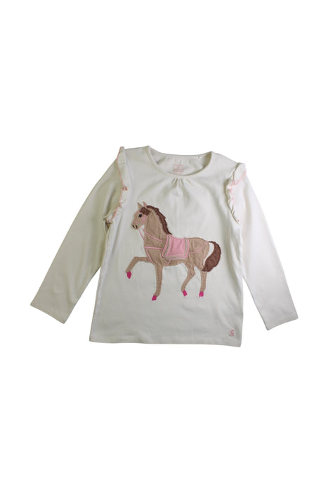 A White Long Sleeve Tops from Joules in size 8Y for girl. (Front View)