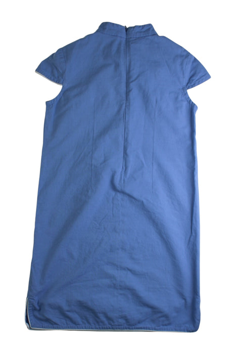 A Blue Short Sleeve Dresses from Little Valley in size 7Y for girl. (Back View)