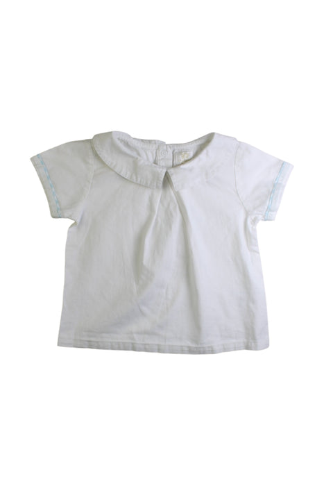 A White Short Sleeve Shirts from Caramelo Kids in size 18-24M for boy. (Front View)