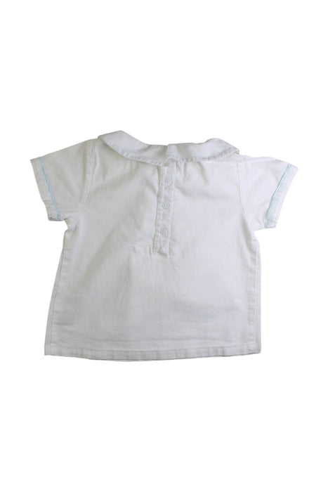 A White Short Sleeve Shirts from Caramelo Kids in size 18-24M for boy. (Back View)