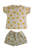 A Yellow Shorts Sets from The Bonnie Mob in size 18-24M for boy. (Front View)