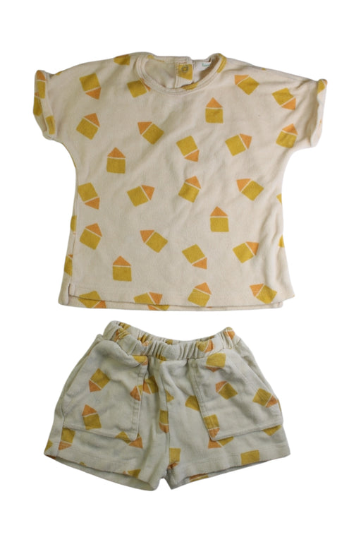 A Yellow Shorts Sets from The Bonnie Mob in size 18-24M for boy. (Front View)