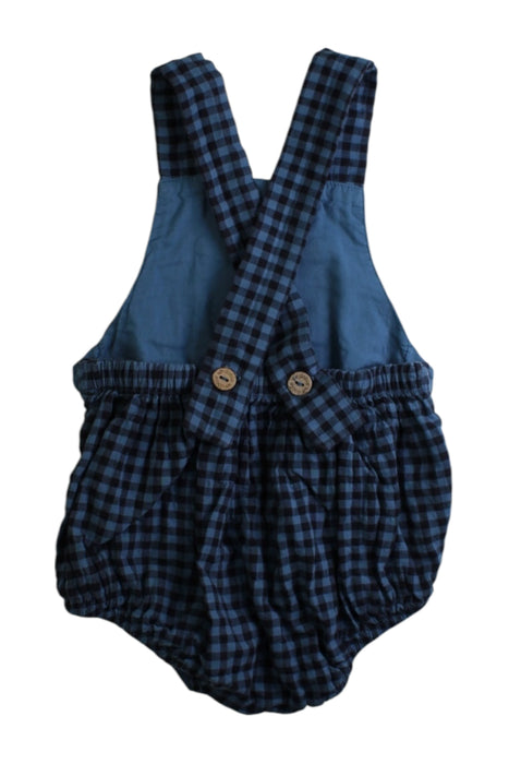 A Blue Overall Shorts from Wedoble in size 18-24M for boy. (Back View)