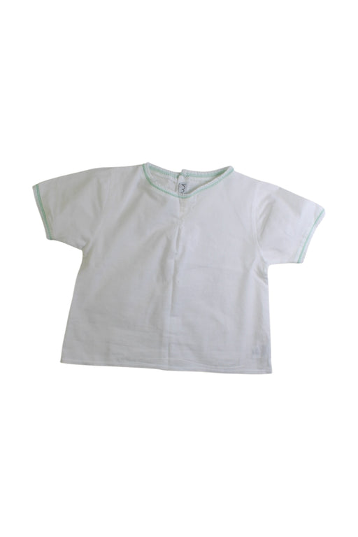 A White Short Sleeve T Shirts from Mebi in size 12-18M for boy. (Front View)