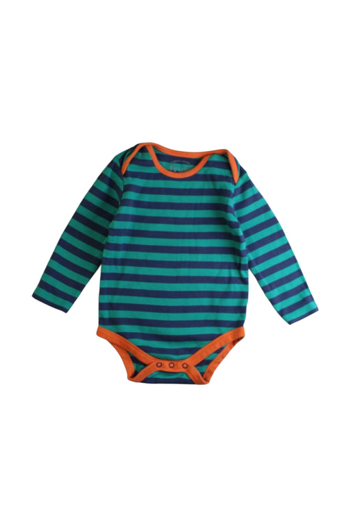 A Teal Long Sleeve Bodysuits from Frugi in size 12-18M for boy. (Front View)