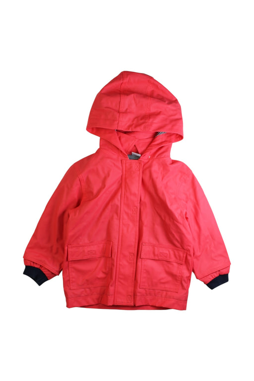 A Red Rain Jackets from Petit Bateau in size 2T for neutral. (Front View)