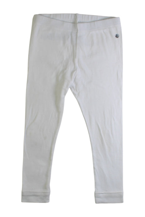A White Leggings from Petit Bateau in size 2T for neutral. (Front View)