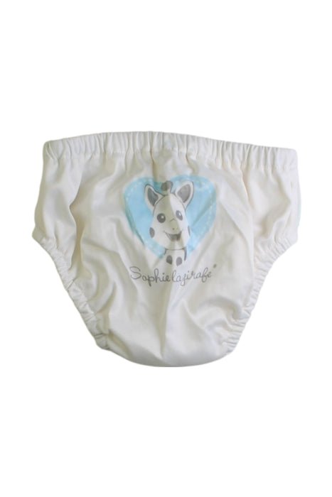 A White Swim Diapers from Charlie Banana in size 6-12M for boy. (Back View)