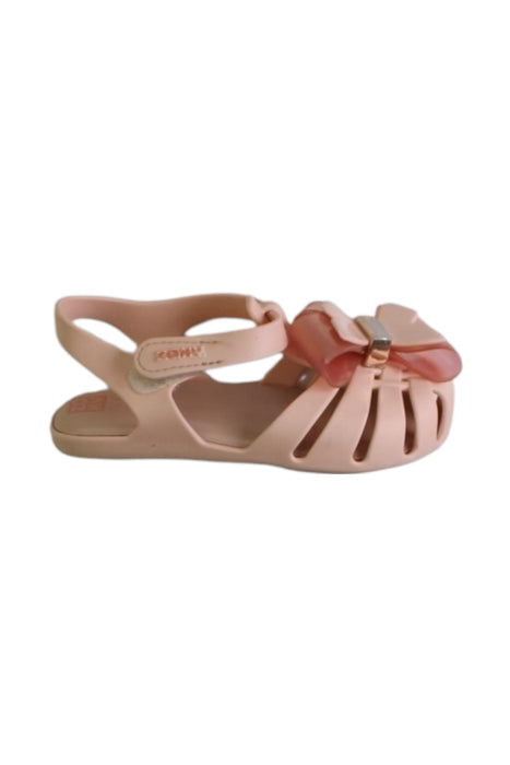 A Pink Sandals from Zaxy in size 3T for girl. (Front View)