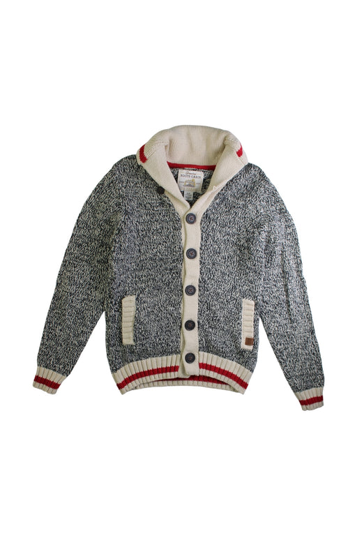 A Grey Buttoned Sweatshirts from Roots in size 5T for boy. (Front View)