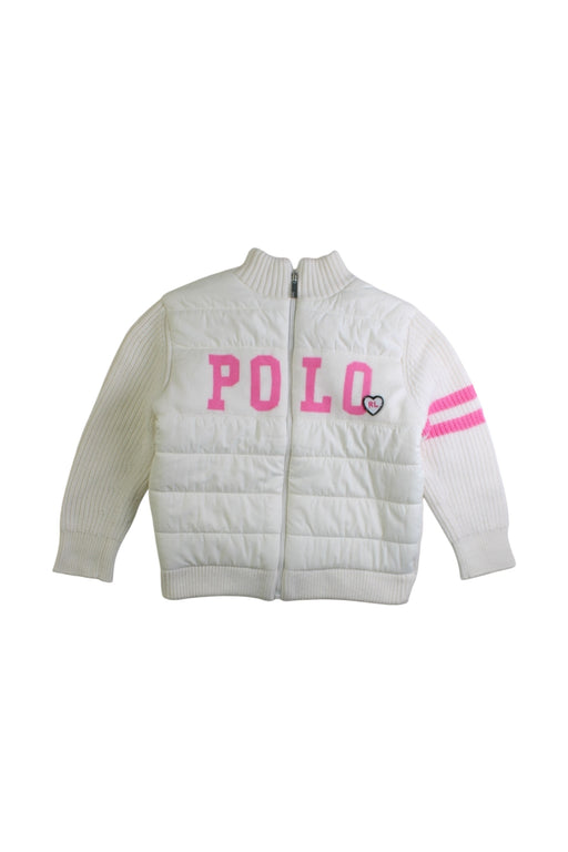 A White Puffer/Quilted Jackets from Polo Ralph Lauren in size 2T for girl. (Front View)