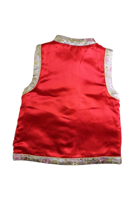 A Red Dress Up Vests from Mides in size 4T for girl. (Back View)