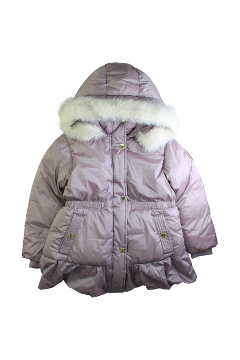 A Pink Puffer/Quilted Coats & Outerwear from Baker by Ted Baker in size 5T for girl. (Front View)