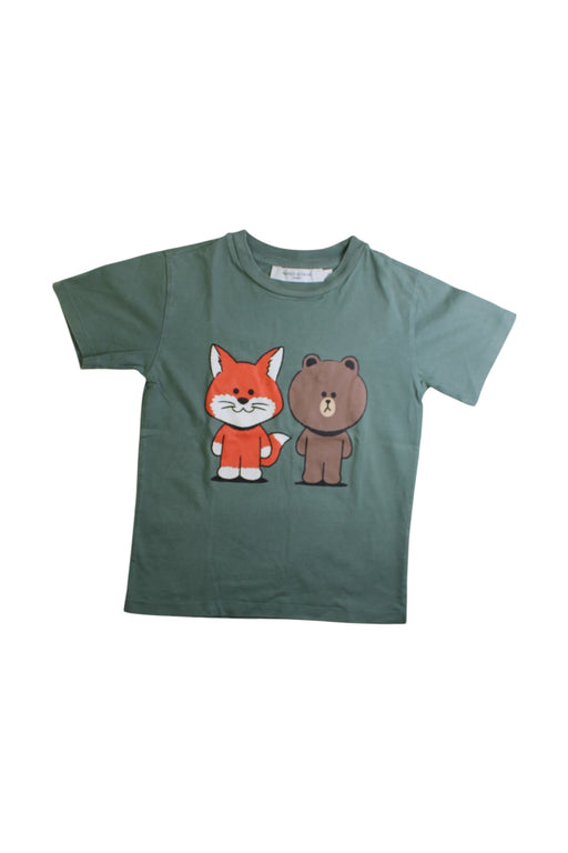 A Green Short Sleeve T Shirts from Maison Kitsuné in size 6T for neutral. (Front View)