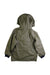 A Green Rain Jackets from Petit Bateau in size 5T for boy. (Back View)