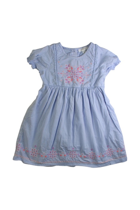 A Blue Short Sleeve Dresses from purebaby in size 18-24M for girl. (Front View)