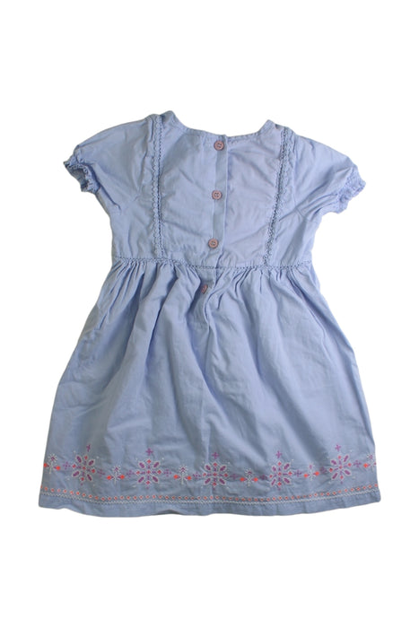 A Blue Short Sleeve Dresses from purebaby in size 18-24M for girl. (Back View)
