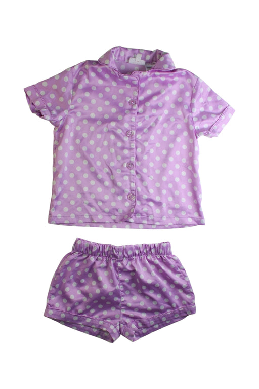 A Purple Pyjama Sets from Seed in size 2T for girl. (Front View)