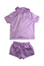 A Purple Pyjama Sets from Seed in size 2T for girl. (Back View)