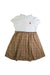 A White Short Sleeve Dresses from Miki House in size 5T for girl. (Front View)