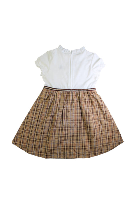 A White Short Sleeve Dresses from Miki House in size 5T for girl. (Back View)