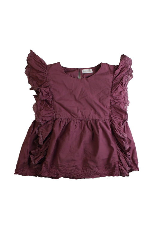 A Burgundy Sleeveless Tops from Jamie Kay in size 3T for girl. (Front View)