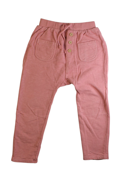 A Pink Casual Pants from purebaby in size 4T for girl. (Front View)