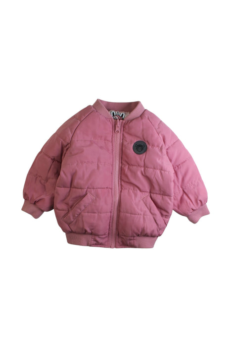 A Pink Puffer/Quilted Jackets from Hux in size 2T for girl. (Front View)