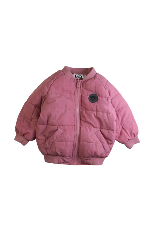A Pink Puffer/Quilted Jackets from Hux in size 2T for girl. (Front View)