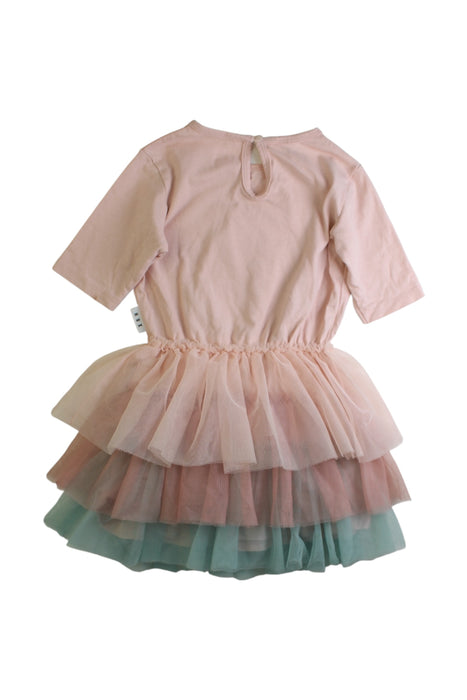 A Multicolour Long Sleeve Dresses from Hux in size 3T for girl. (Back View)