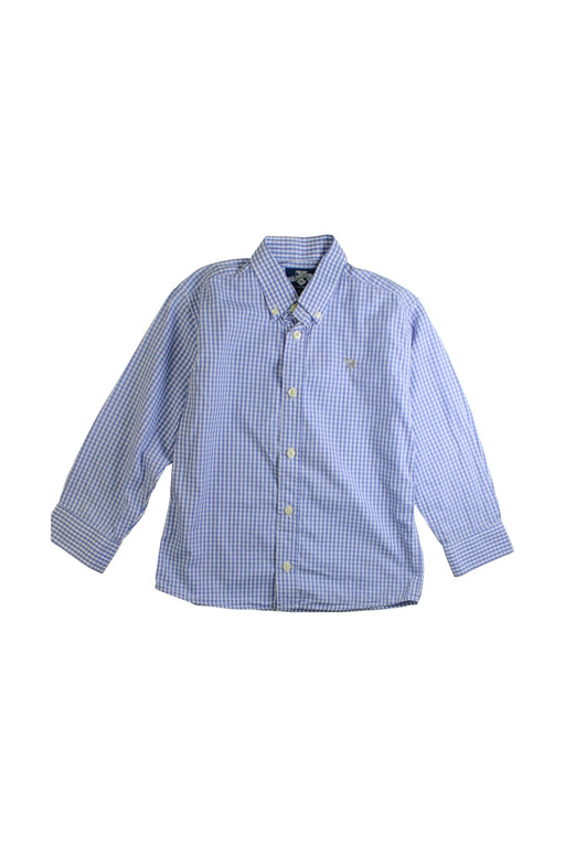 A Blue Long Sleeve Shirts from Thomas Brown in size 6T for boy. (Front View)