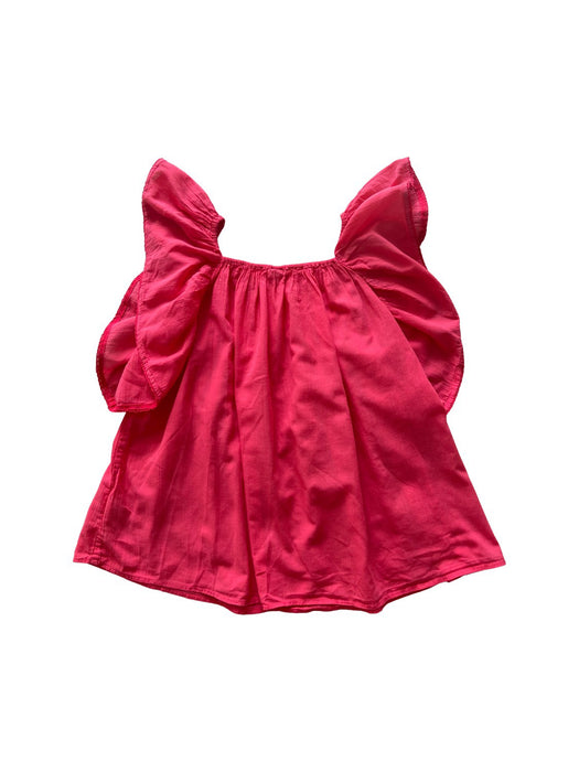 A Red Sleeveless Shirts from Bonton in size 10Y for girl. (Back View)