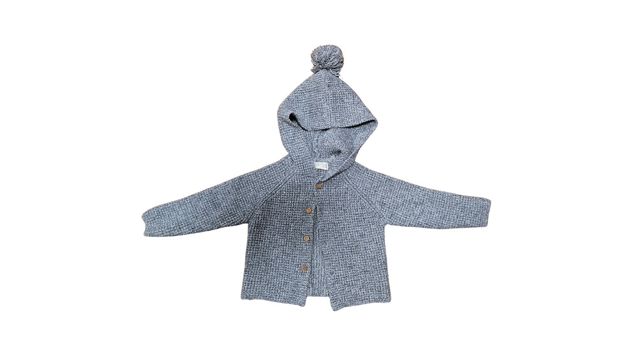 A Grey Cardigans from Rylee + Cru in size 6-12M for neutral. (Front View)
