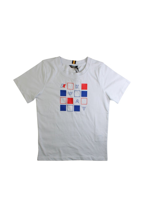 A White Short Sleeve T Shirts from K-Way in size 8Y for boy. (Front View)