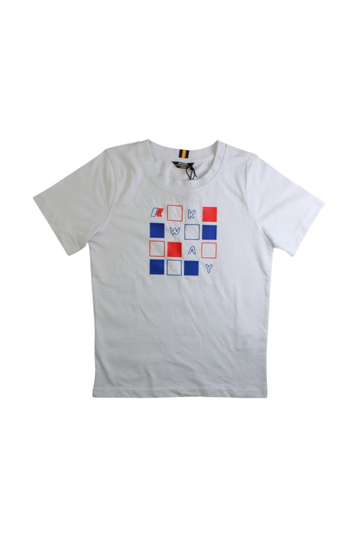 A White Short Sleeve T Shirts from K-Way in size 8Y for boy. (Front View)