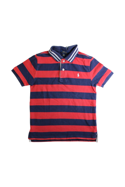 A Red Short Sleeve Polos from Polo Ralph Lauren in size 7Y for boy. (Front View)