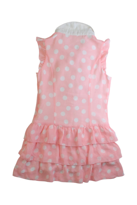 A Pink Sleeveless Dresses from Nicholas & Bears in size 6T for girl. (Back View)