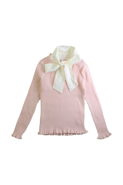 A Pink Long Sleeve Tops from Nicholas & Bears in size 6T for girl. (Front View)