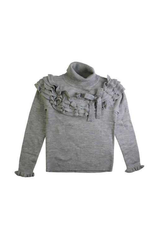 A Grey Long Sleeve Tops from Nicholas & Bears in size 6T for girl. (Front View)